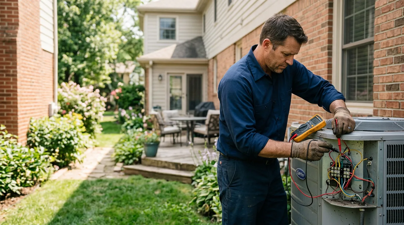 HVAC technician working near Hazleton, PA